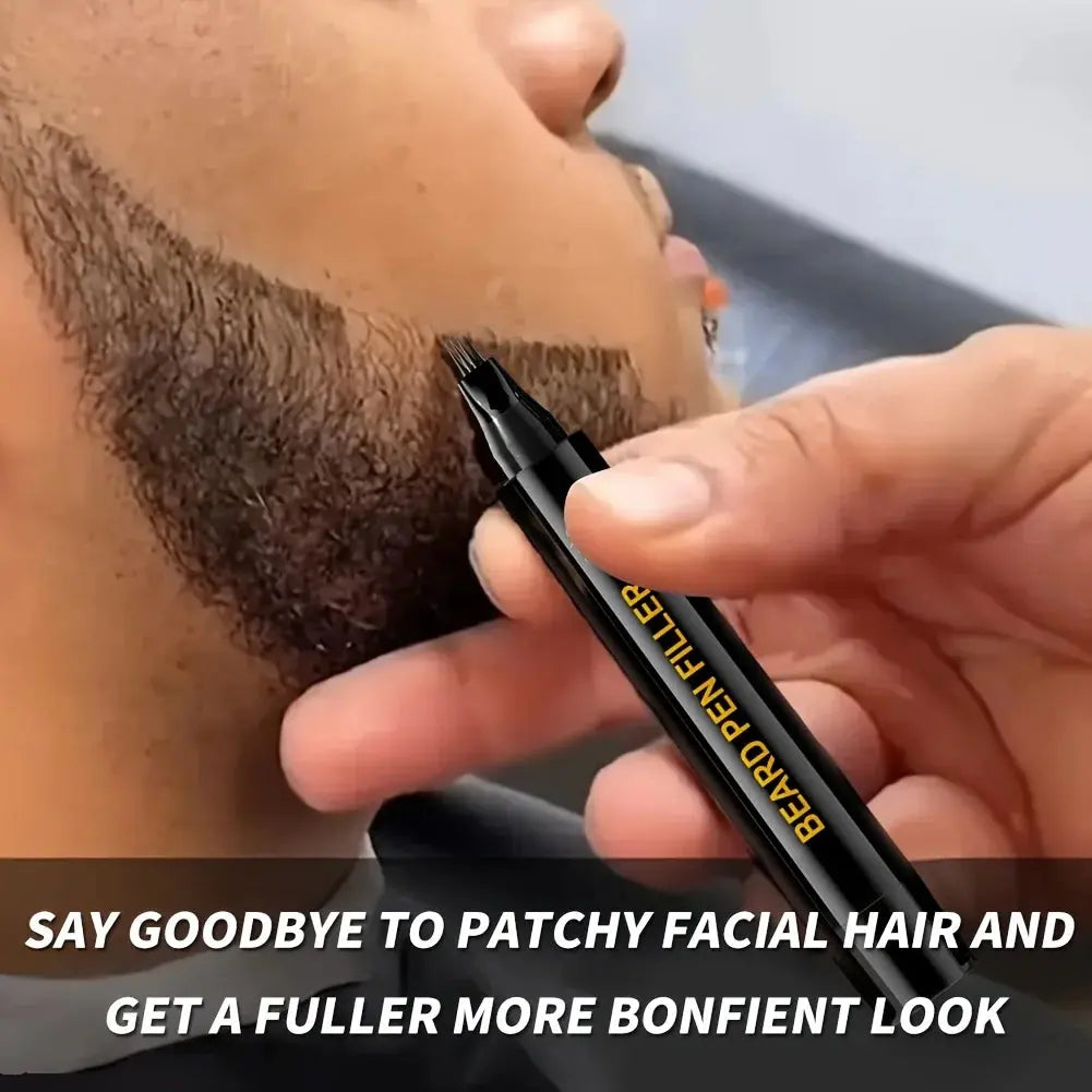 Waterproof Beard Pen Filler Men Moustache Coloring Pen Beard Coloring Filling Enhancer Black Fiber Hair Beard Stuffing Pen Tool Nova Trendz