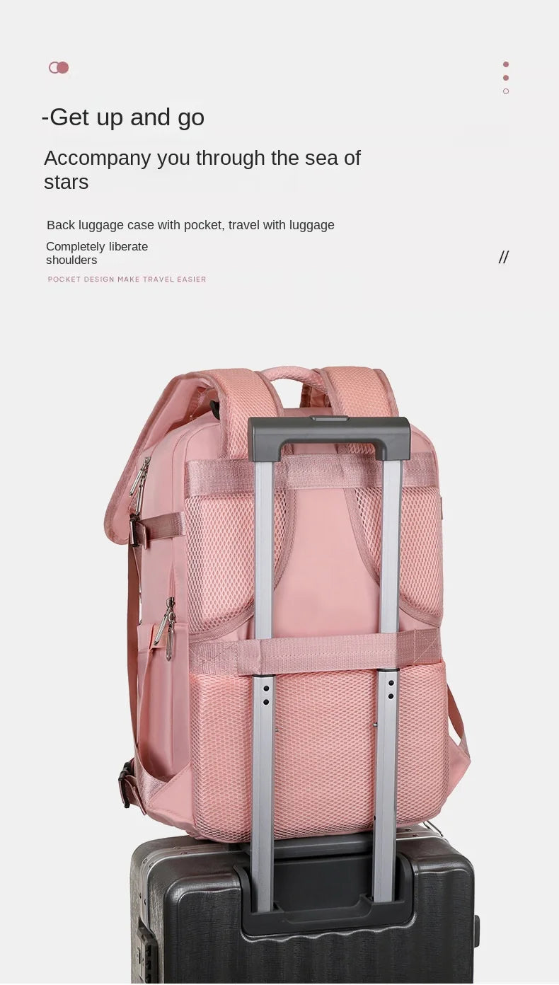 Mummy Bag Nappy Backpack Large Capacity Multifunction Cabin Bag with Shoe Storage Multilayer Separation Waterproof Diaper Bags