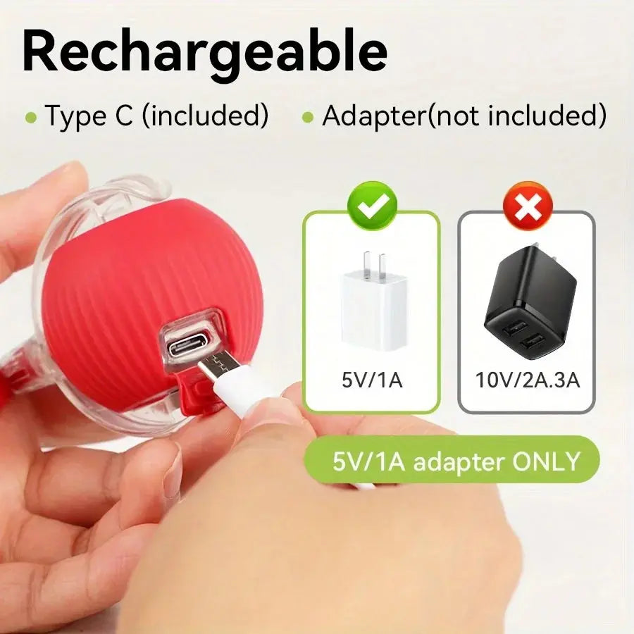 Cat Interactive Ball Toy, Automatic Rolling Ball with Tail, Rechargeable Smart Pet Interactive Toy, Intelligent Mouse for Cat - Nova Trendz