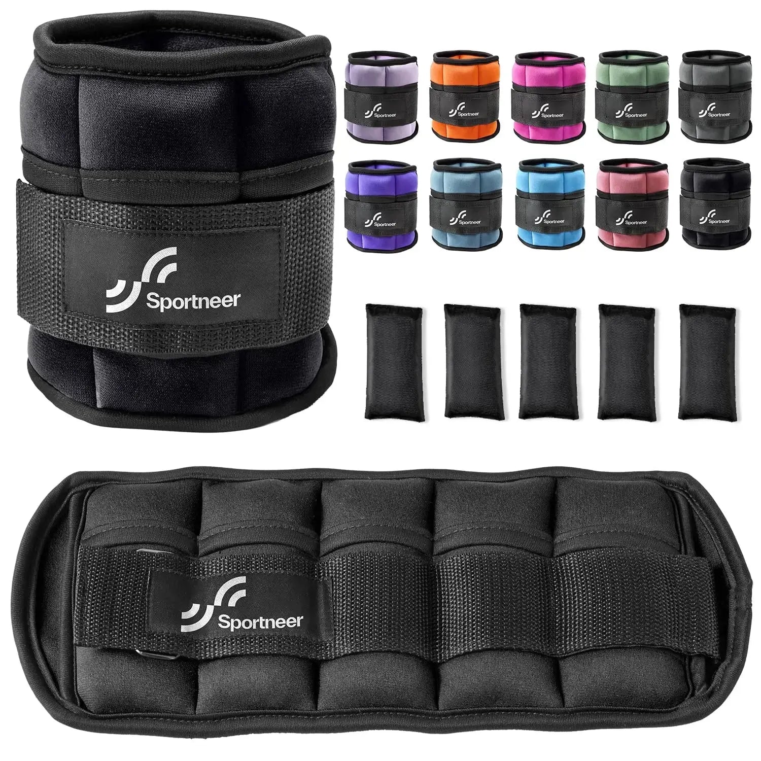 Sportneer Adjustable Ankle Weights 1Pair 10lb Leg Weight Straps for Women Men Weighted Ankle Weights Set for Gym Fitness Workout Nova Trendz