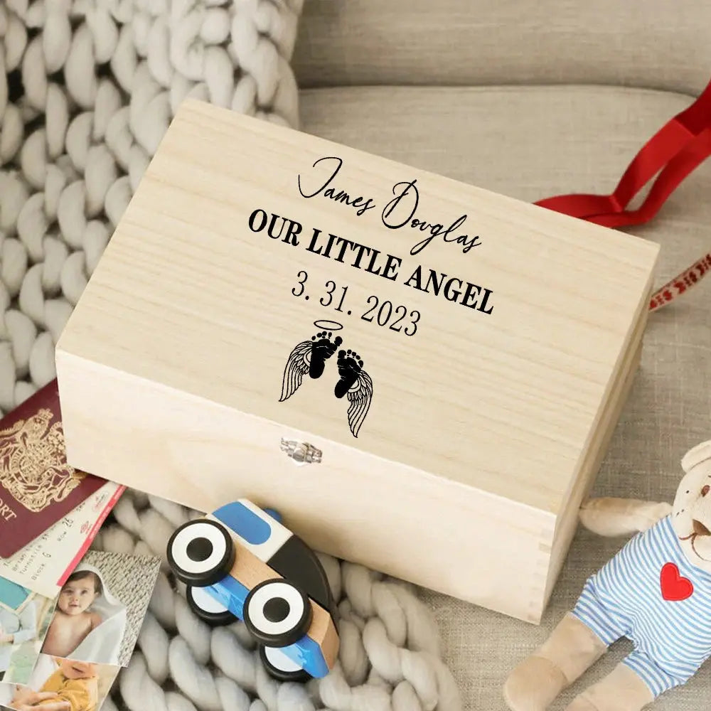 Custom Baby Wooden Memory Box Newbron Shower Gift Personalized Infant  Keepsake Box Baby Birth Stats Box Umbilical Cord Box Nova Trendz