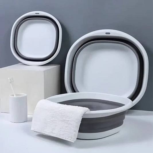 Baby Bath Tub Foldable Kids Bathing Tubs Newborn Body Cleaning Bucket Children Bathtub Multi-functional Garden Car Clean Bucket
