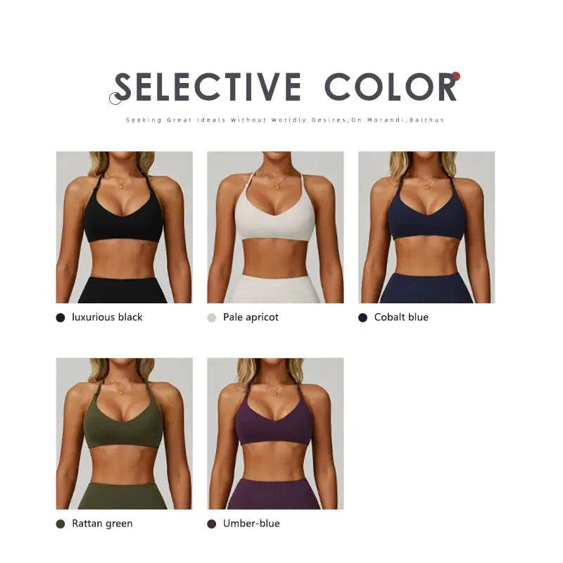 Hearuisavy Breathable Sports Bra Women Quick Drying ShockProof Gym Workout Top Casual Yoga Clothing Push Up Running Fitness Bras - Nova Trendz