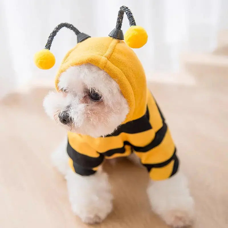 Bee Pet Puppy Coat Apparel Outfit Dog Halloween Hoodies Winter Cat Cosplay Costume Holiday Outfit for Small Medium Dogs & Cats - Nova Trendz