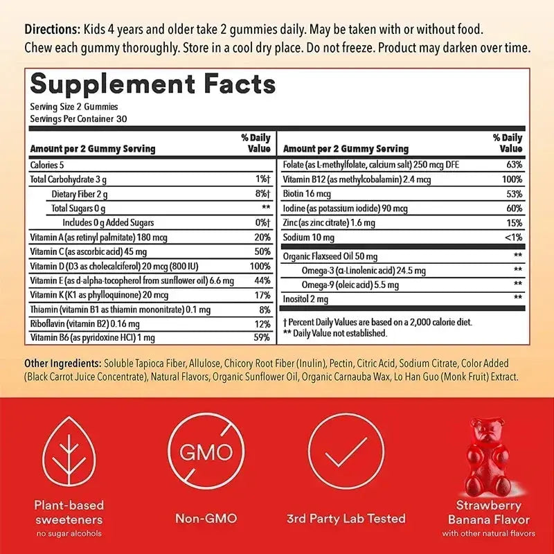 Kids Multivitamins Gummies - Support Children's Development, Provides Energy, Supports Brain, Eye & Overall Healthy Development Nova Trendz