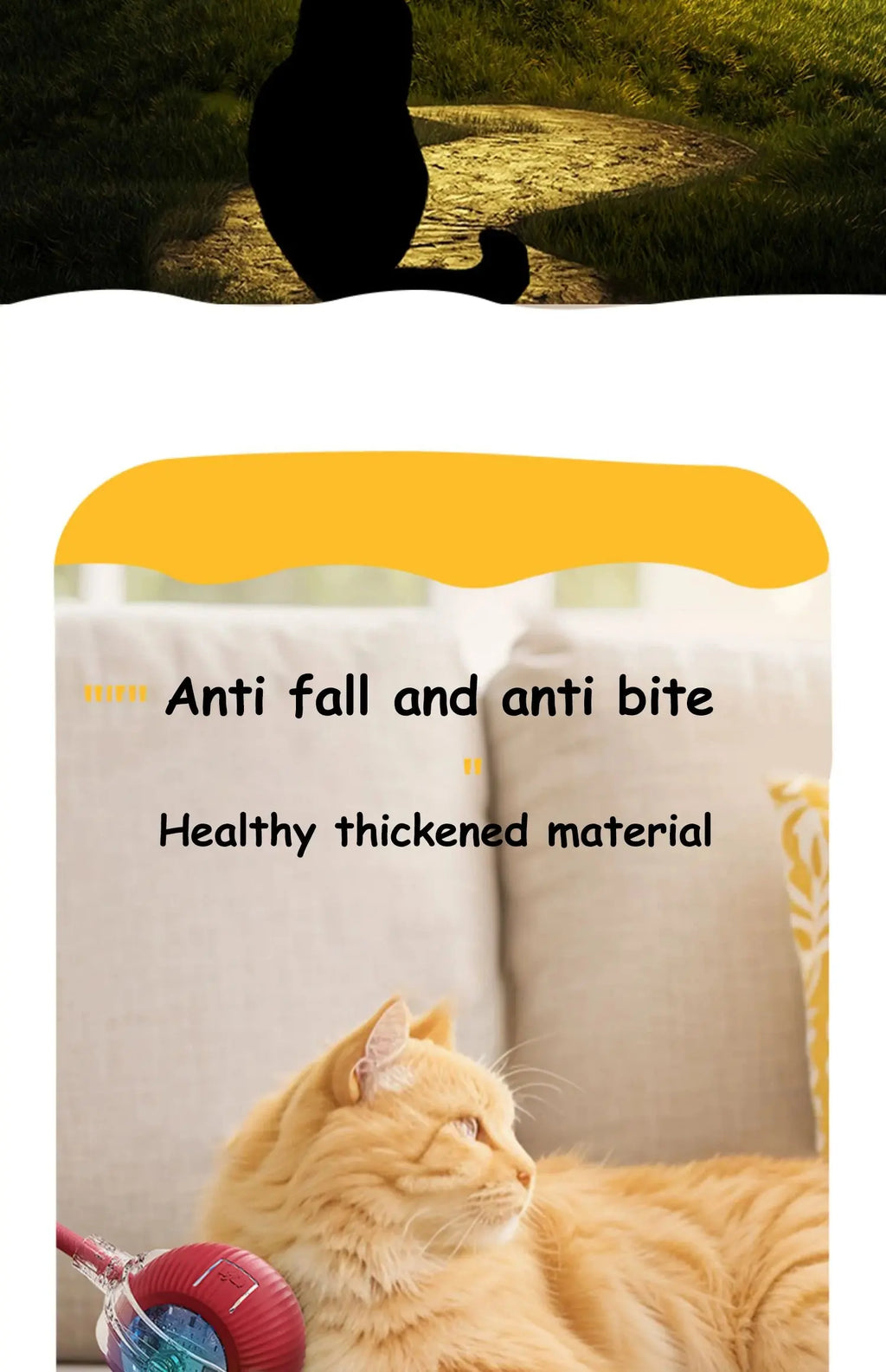 New Cat Interactive Ball Toy Automatic Rolling Ball Faux Tail Rechargeable Smart Pet Electric Toy Dog Cat Training Imitate Mouse - Nova Trendz