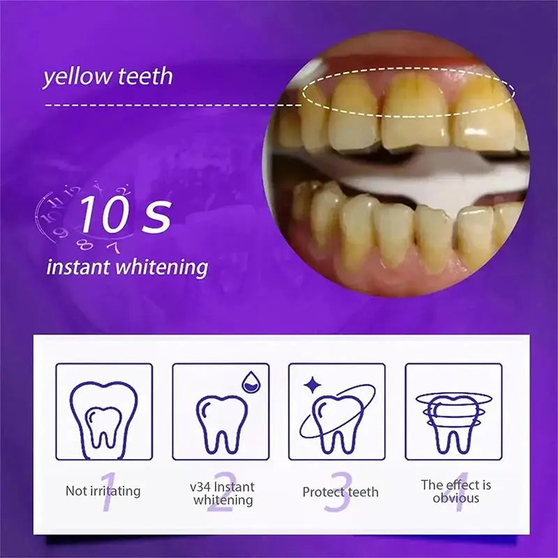 Teeth Whitening Toothpaste 5d Tooth Whitener Strips Oral Hygiene Cleaning Dental Bleaching Tools Fresh Breath Dentistry Care New - Nova Trendz