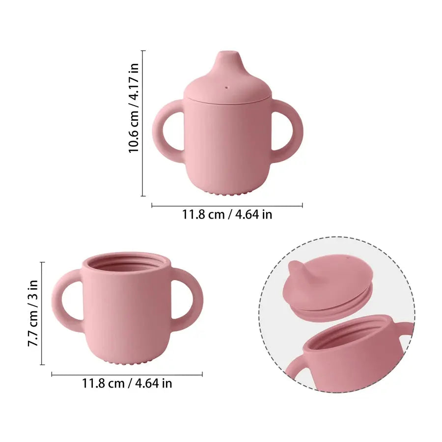 1PCS Baby Feeding Silicone Cups For Infants And Young Children Portable Learning Hand Shank Drinking Water Cups Baby Stuff Nova Trendz