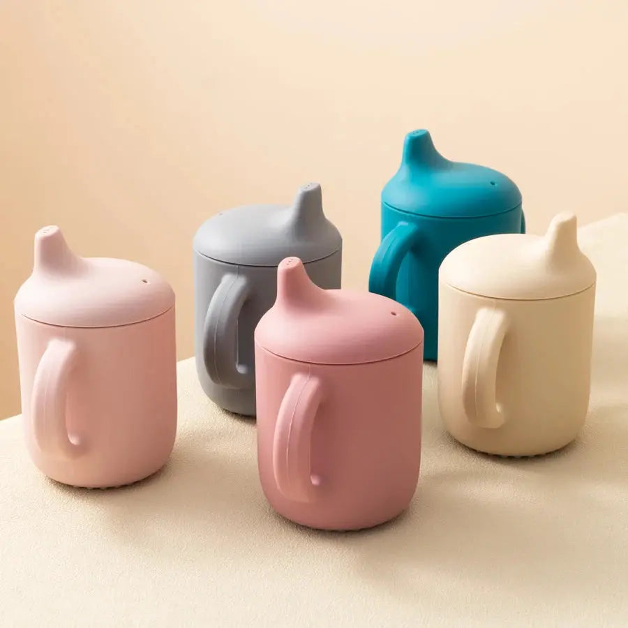1PCS Baby Feeding Silicone Cups For Infants And Young Children Portable Learning Hand Shank Drinking Water Cups Baby Stuff Nova Trendz