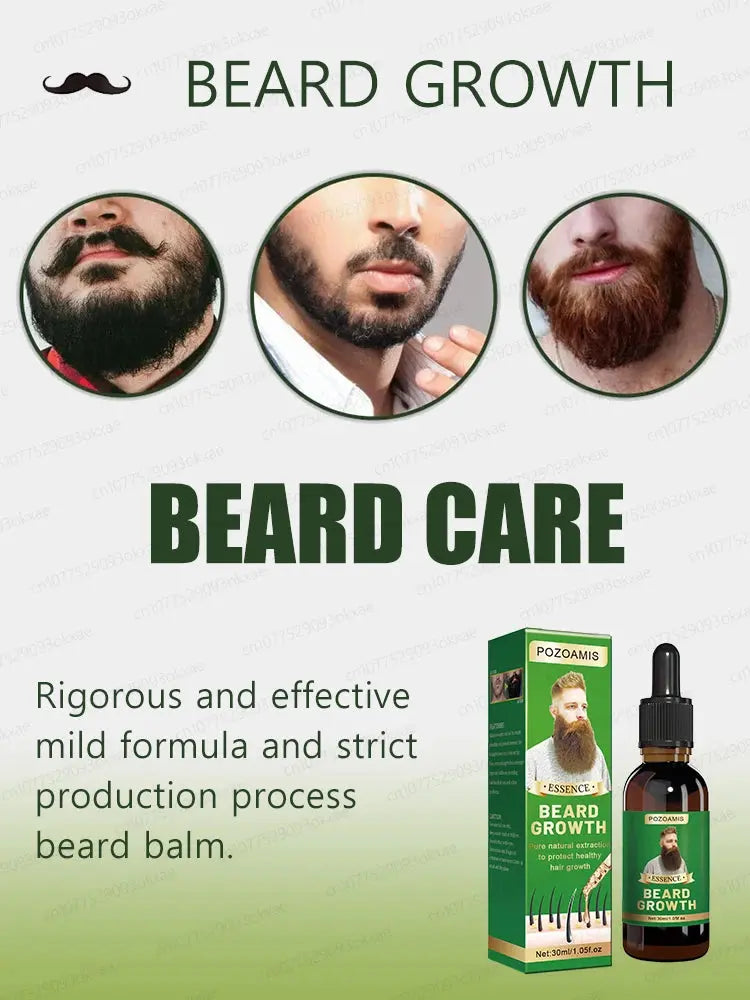 The most effective beard growth essence in 2025, grow a thick beard in 7 days. Chest hair, leg hair, beard and hair growth Nova Trendz