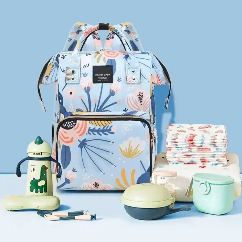 Fashion Print Nappy Backpack Bag Mummy Large Capacity Bag Mom Baby Multi-function Outdoor Travel Diaper Bags for Baby Care Stuff Nova Trendz
