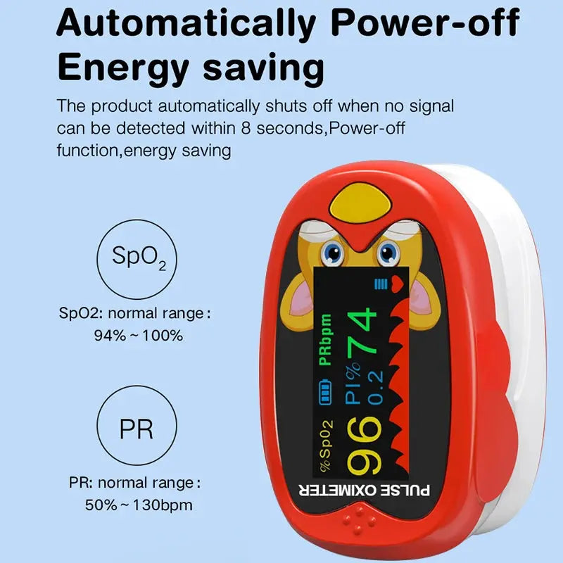 Handheld Finger Fingertip LED TFT Screen Pulse Oximeter Pediatric Usb Pulse Oximeter Kids Monitor Blood Oxygen For Babies Nova Trendz