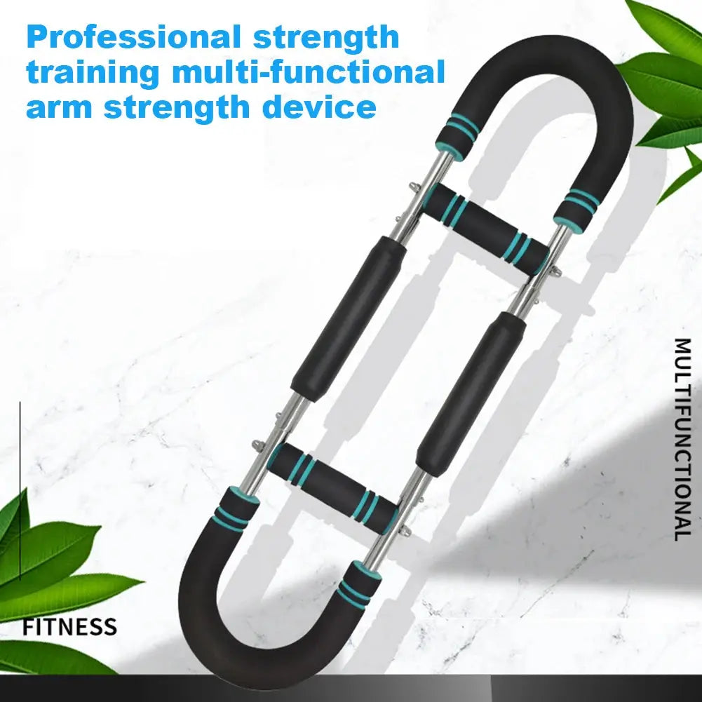 Twister Arm Exerciser with Foam Handle Adjustable Spring Workout Bar Forearm Triceps Chest Expander Portable Fitness Equipment Nova Trendz