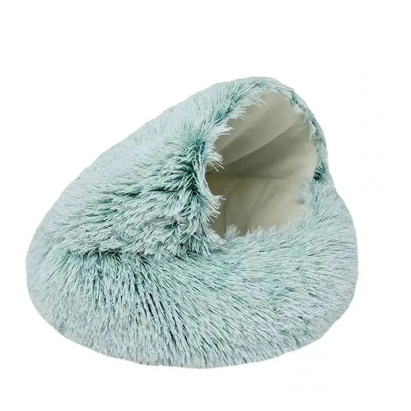 Soft Plush Pet Bed with Cover Round Cat Bed Pet Mattress Warm   Cat Dog  Sleeping Nest Cave for Small Dogs kitten - Nova Trendz