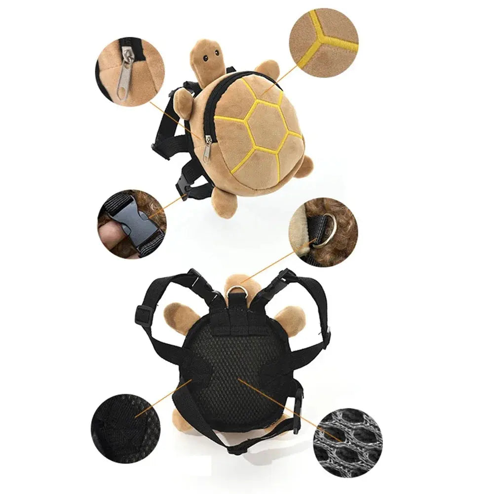 Cartoon Turtle Shape Dog Backpack No-Pull Pet Harness Vest Self Carrier Metal Zipper Large Capacity Backpack Pet Products Nova Trendz