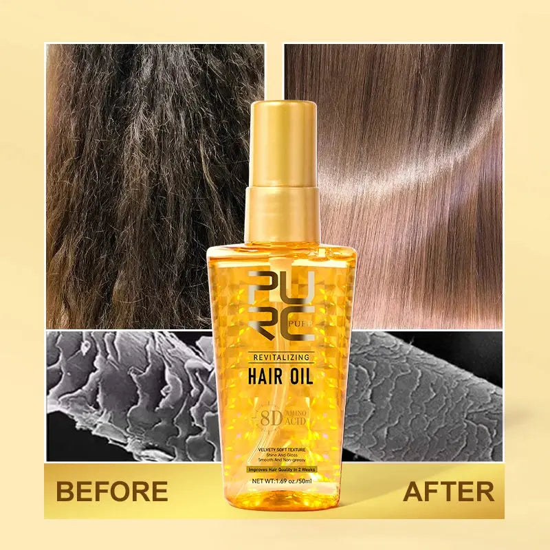 PURC Argan Hair Oil for Smooth, Soft & Shiny Hair PURC Moroccan Argan Oil Hair Serum - Nova Trendz
