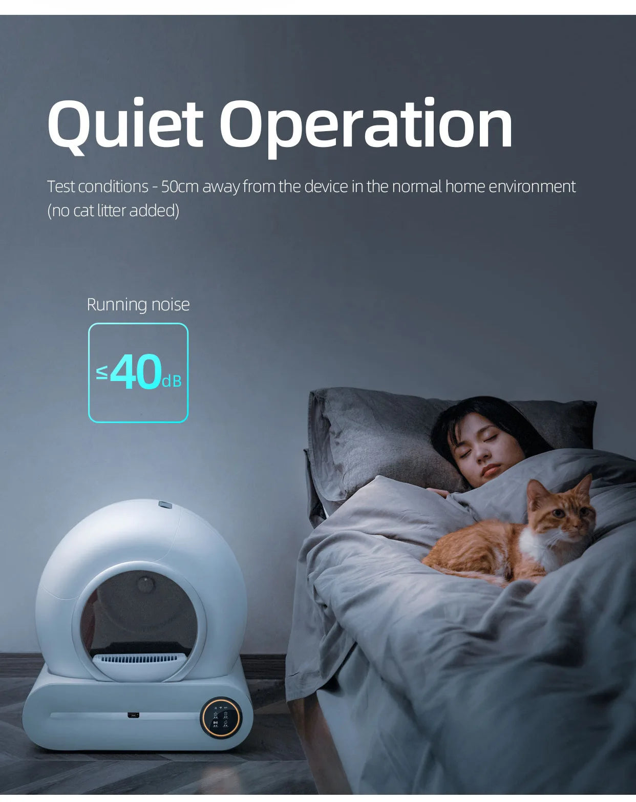Intelligent self-cleaning cat litter box, automatic cleaning cat toilet, APP controlled Lonic deodorizer, cat litter tray