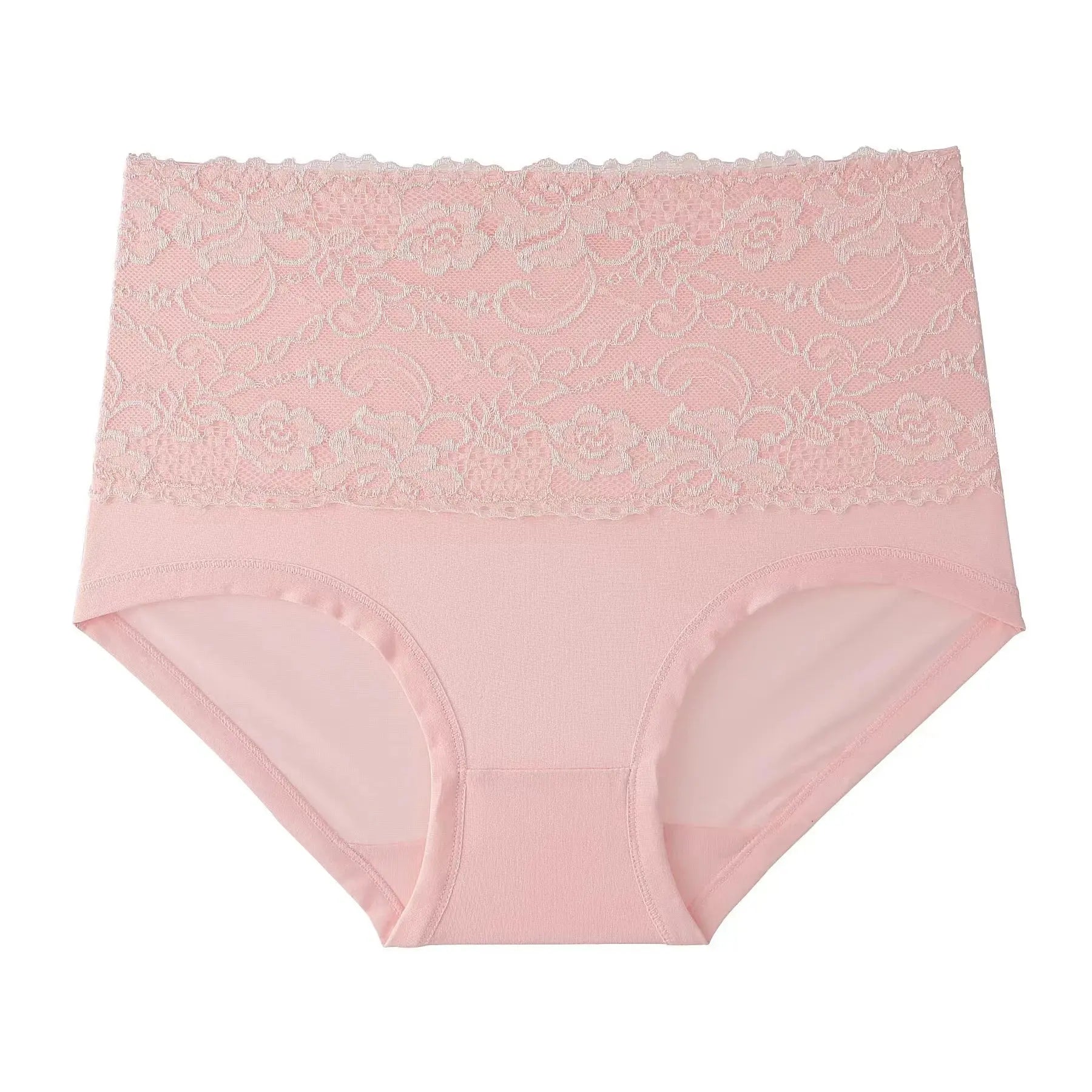 1-4PC Lace Solid Color Oversized Comfortable Maternity Underwear Soft Comfortable Breathable High Waisted Women's Triangle Pants Nova Trendz