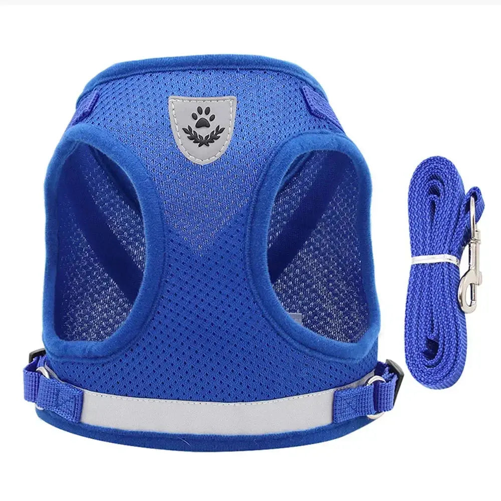 Cat Harness Lead Leash Set Adjustable Reflective Escape Proof Pet Mesh Vest Harness Puppy Dog Collar Small Dog Cat Pet Supplies - Nova Trendz