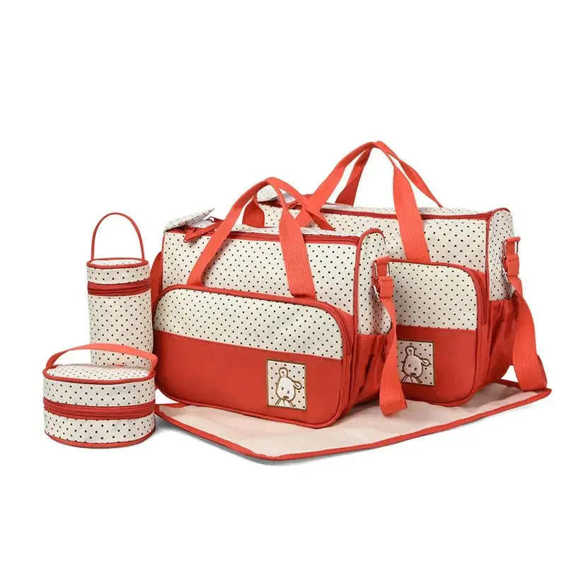 5pcs/set Large Capacity Baby Bag for Mom Travel Stroller Organizer Baby Diaper Bag Mummy Maternity Newborn Accessories Bag Nova Trendz