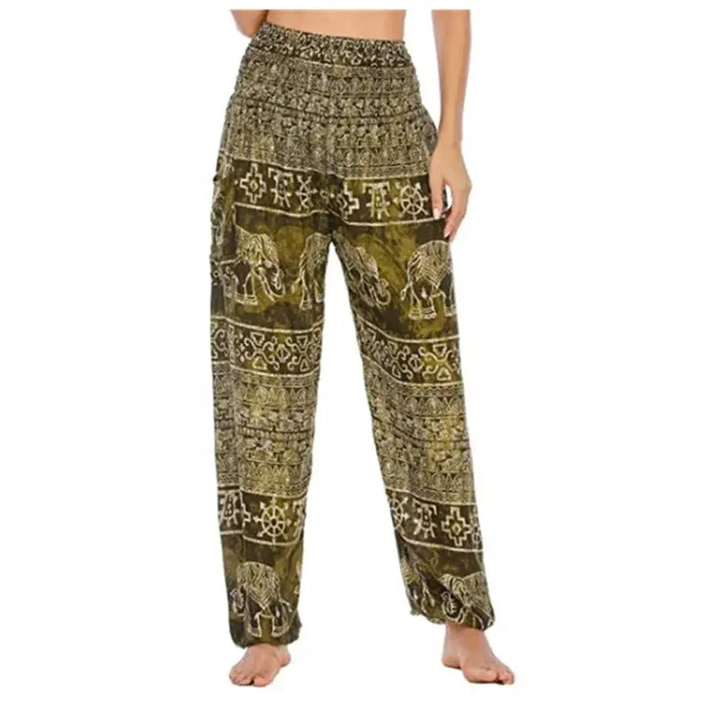Yoga Pants Women Hippie Harem Printed Leggings Boho High Waisted Pantalone De Mujer Cintura Alta Calca Feminina Beach - Nova Trendz