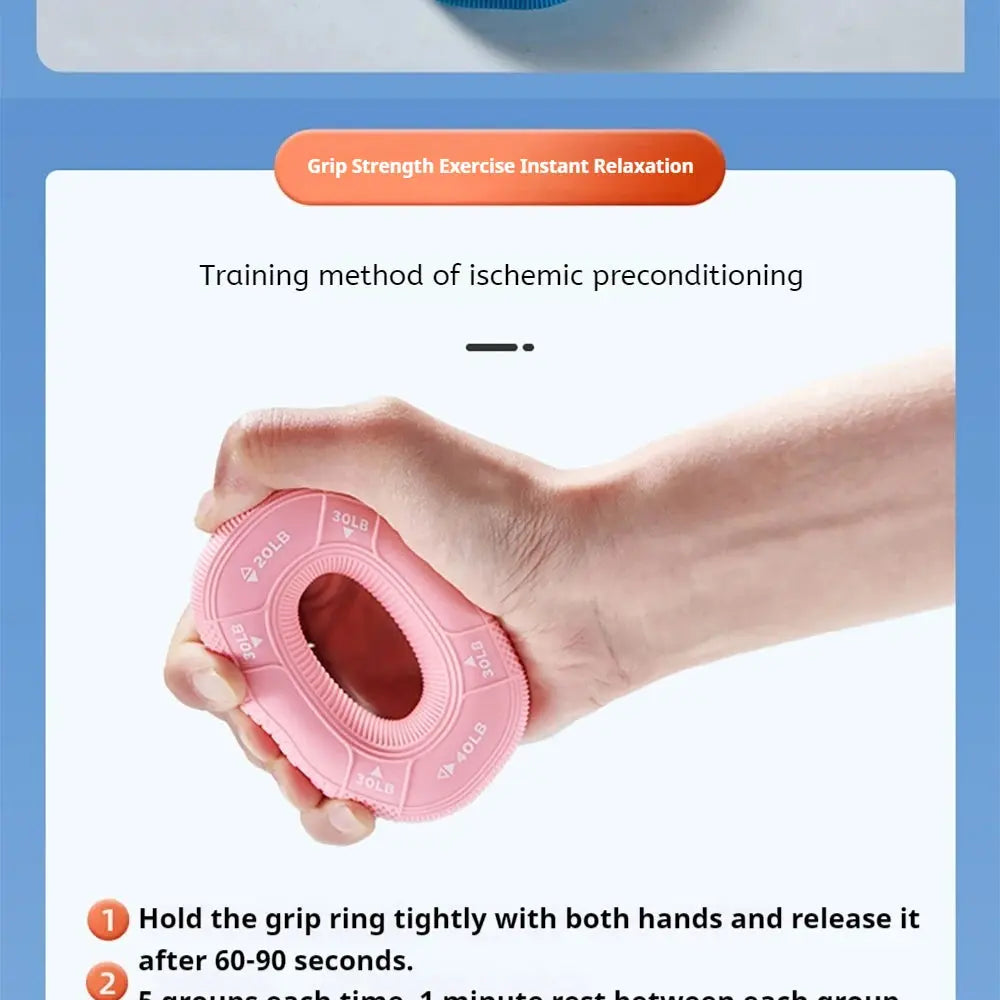 Octagonal Grip Ring Resistance Silicone Hand Exerciser Arm Strength Training Equipment Non-Slip Home Gym Fitness Workout Tool Nova Trendz