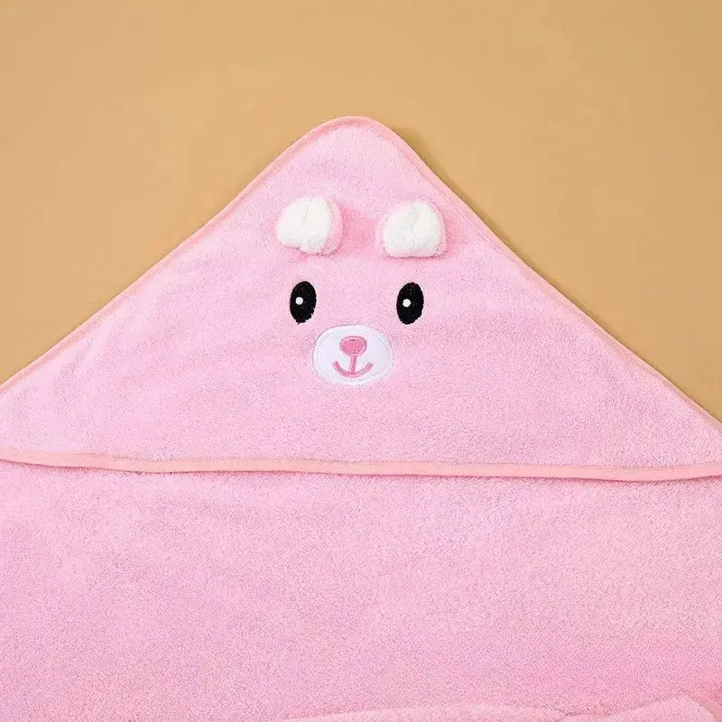 Hooded Coral Velvet Baby Bath Towel Cartoon Baby Elephant Wrap Blanket Super Absorbent Warm Bathrobe Newborn Baby Bath Towel Nova Trendz