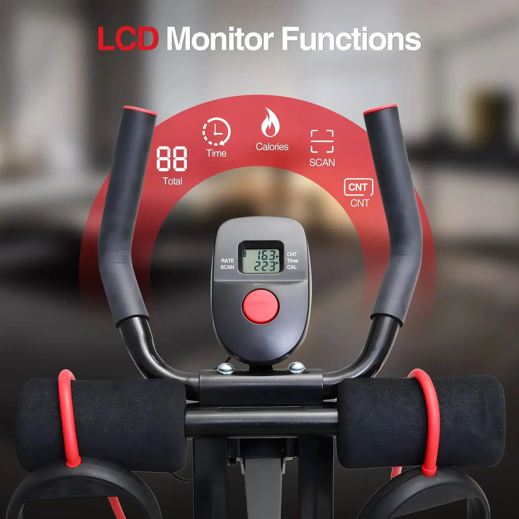 GIKPAL Foldable Ab Machine Ab Workout Equipment for Home Gym,Core & Abdominal Trainer Fitness Equipment Max 440lbs LCD Display Nova Trendz