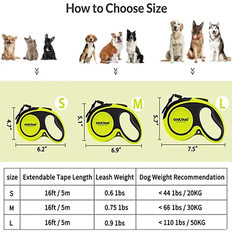 5M Luxury Pet Dog Leashes Retractable Dog Leash For Large  Medium Dogs Cat Puppies Accessories Small Automatic Extension Lanyard Nova Trendz