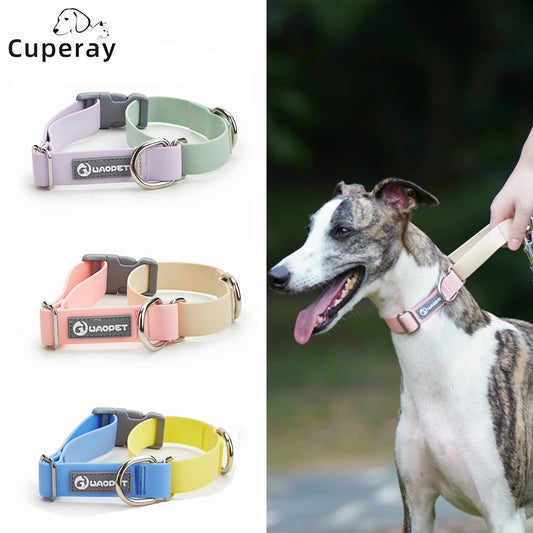 Dog Collar,Waterproof Dog Collar with Quick Release Buckle,Coated Stink-Proof Webbing Lightweight Collar for Medium & Small Dogs