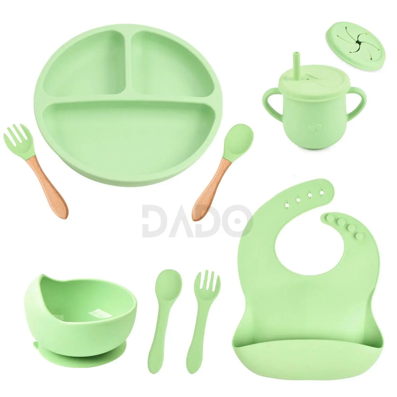 Customized Baby Silicone Feeding Set with Suction Cup Personalized Name Dish Divided Plate Bowl Spoon Cute Kid Eating Tableware Nova Trendz