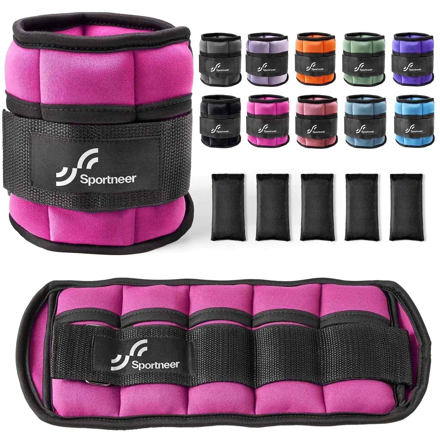 Sportneer Adjustable Ankle Weights 1Pair 10lb Leg Weight Straps for Women Men Weighted Ankle Weights Set for Gym Fitness Workout Nova Trendz