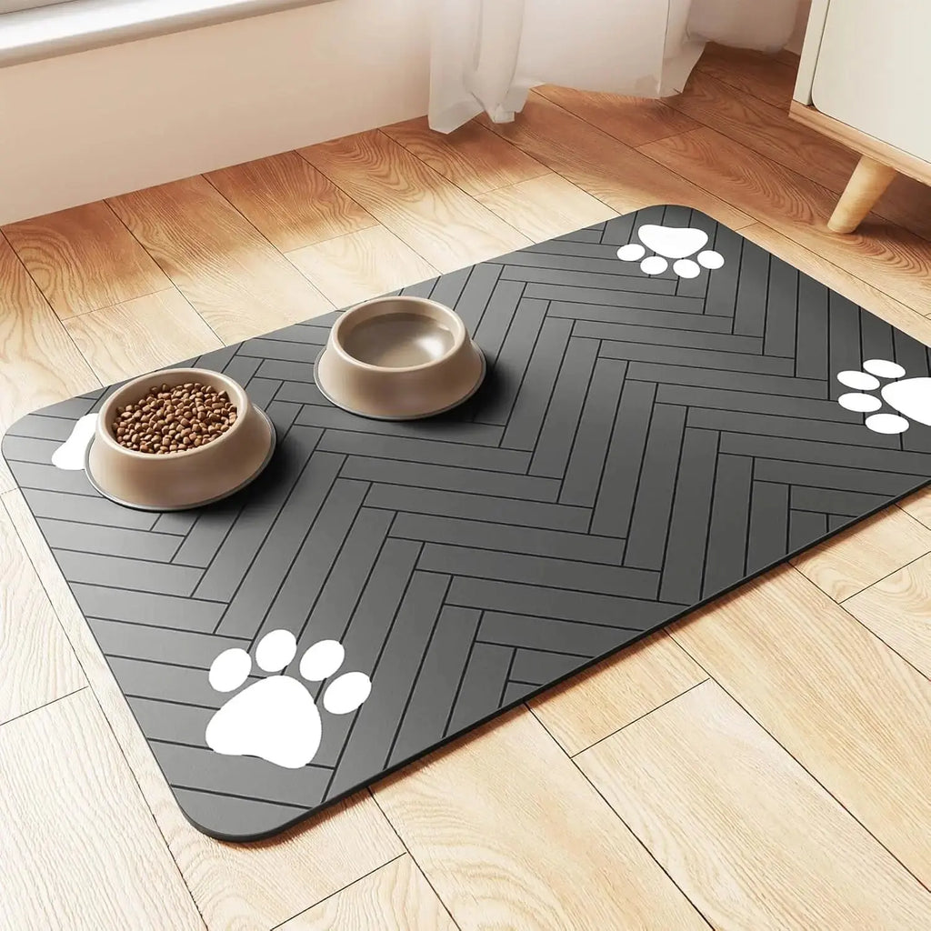 Pet Feeding Mat-Absorbent Pet Placemat for Food and Water Bowl, with Waterproof Rubber Backing, Quick Dry Water Mat for Dog Cat - Nova Trendz