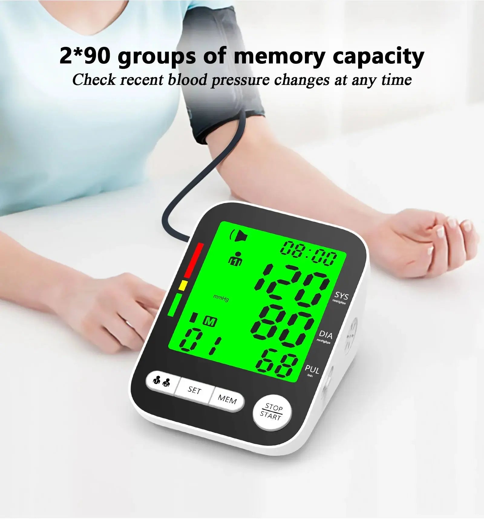 High Accurate Blood Pressure Monitor Digital Sphygmomanometer Bp Monitors Electronic Tonometer Arm Cuff Talking BPM Tensiometer Nova Trendz