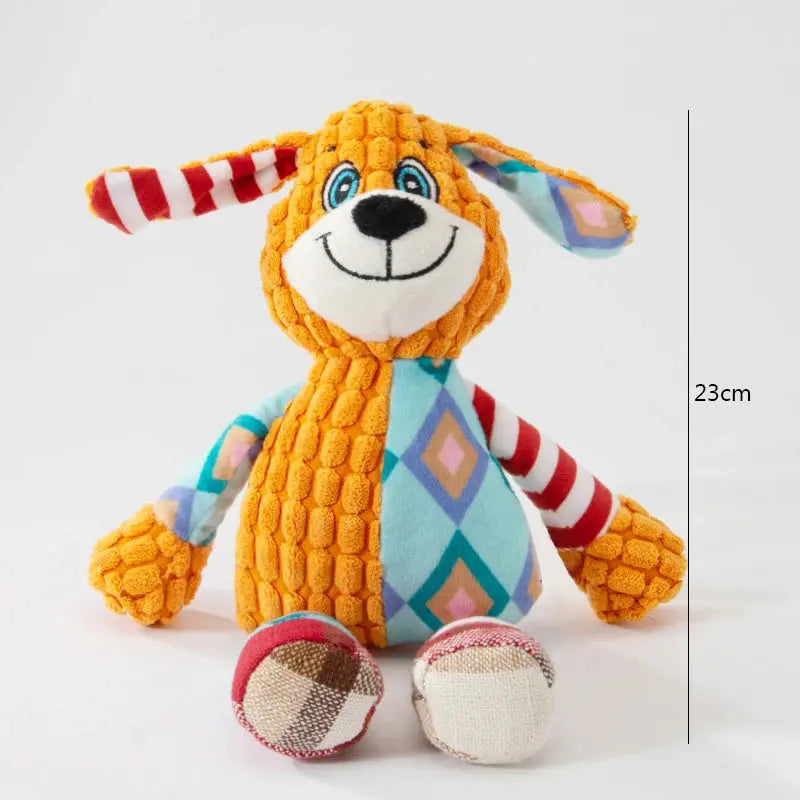 Pet Plush Toy Cat Dog Puzzle Toy Cute Animals Bite Resistant Interactive Squeaky Pet Dog Teeth Cleaning Chew Toy Pet Supplies - Nova Trendz