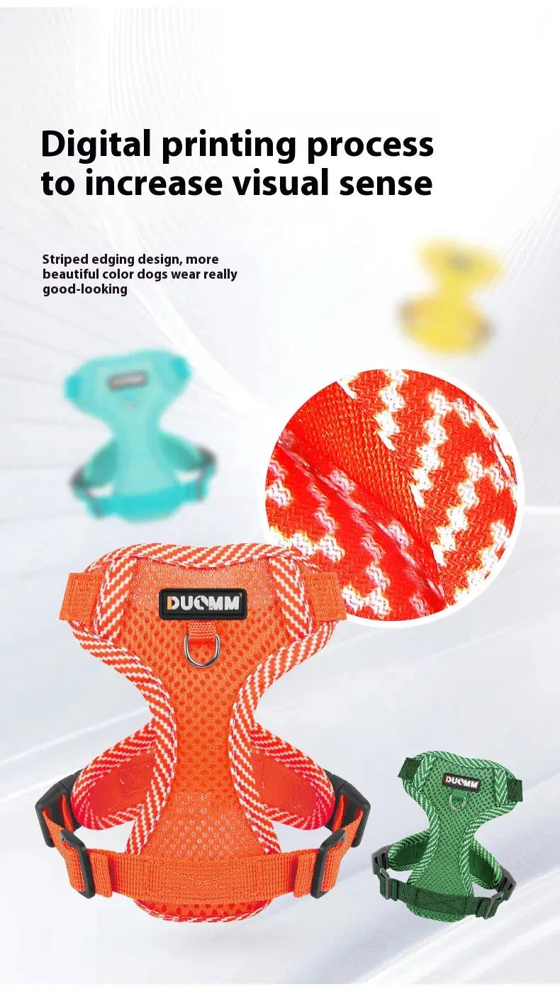 New Breathable Reflective Dog Harness Vest Easy To Wear Comfortable Adjustable Pet Harness for Small Medium Dogs - Nova Trendz
