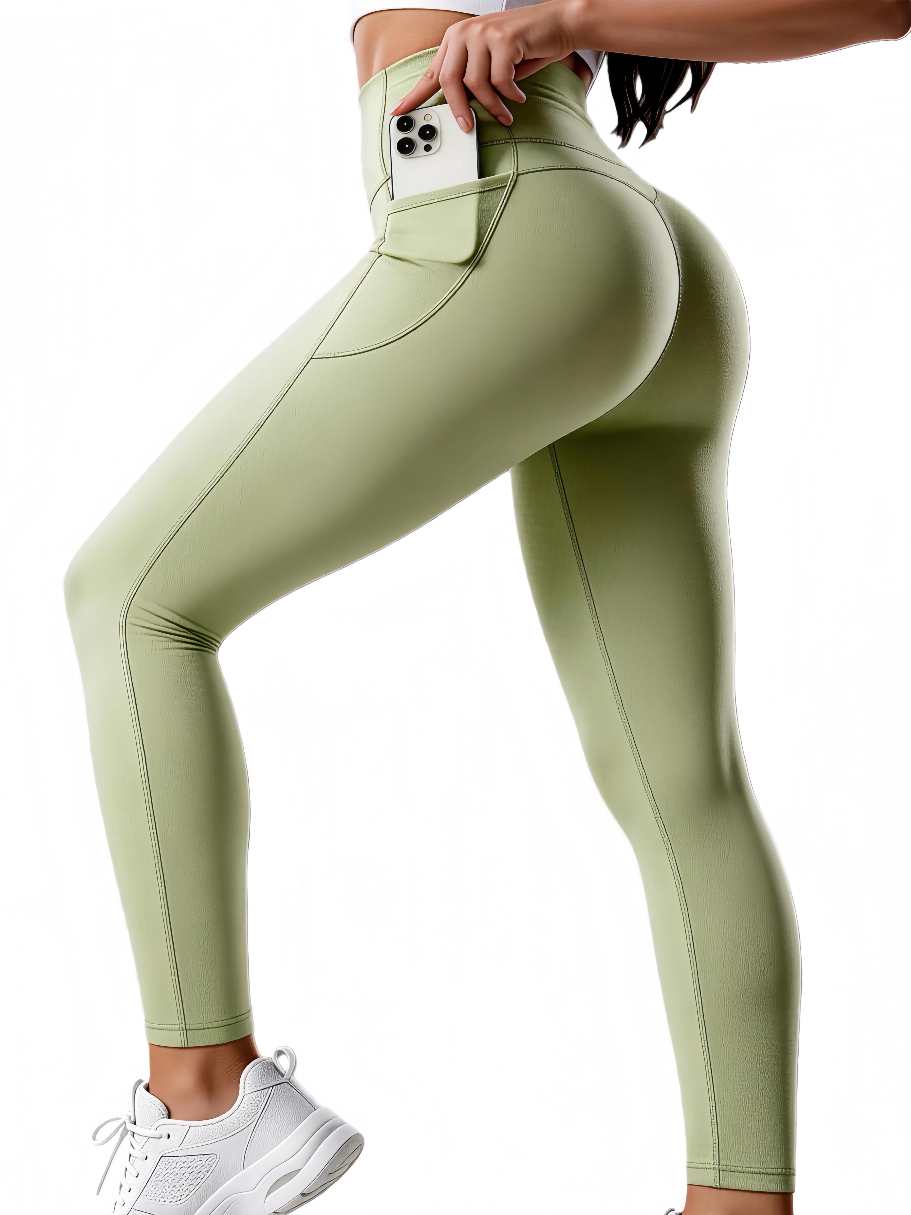 High Waist Ankle-Length Yoga Pants with Phone Pocket, High Stretch Butt Lifting & Tummy Control, Breathable Soft Gym Leggings Nova Trendz