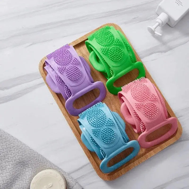 Body Sponge Silicone Brushes Bath Towels Scrubber Rubbing Back Peeling Massage Shower Belt Extended Skin Clean Brushes Nova Trendz