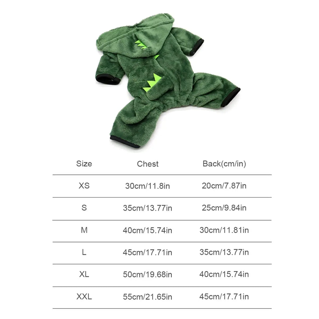 Pet Cat Dog Halloween Dog Clothes for Small Dogs Funny Dinosaur Cosplay Costume Winter Warm Cat Coat Fleece Hoodies Sweater Nova Trendz