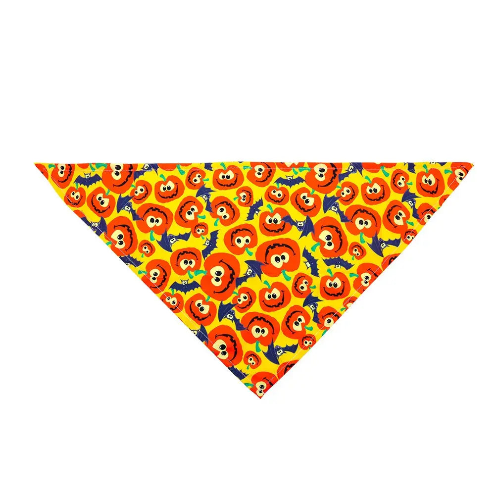 1 Pc Pet Dog Halloween Costume Scarf Dog Bandana Accessories Pumpkin Skull Bat Ghost Pattern Small Dog Cat Dog Bib Pet Supplies - Nova Trendz
