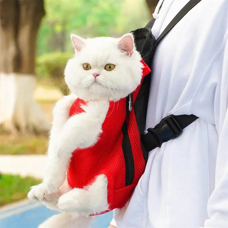 Adjustable Cat Carrier Bag Pet Double Shoulder Backpack Portable Bag Outdoor Travel Camping Hiking Cat Bag Dog Bag - Nova Trendz
