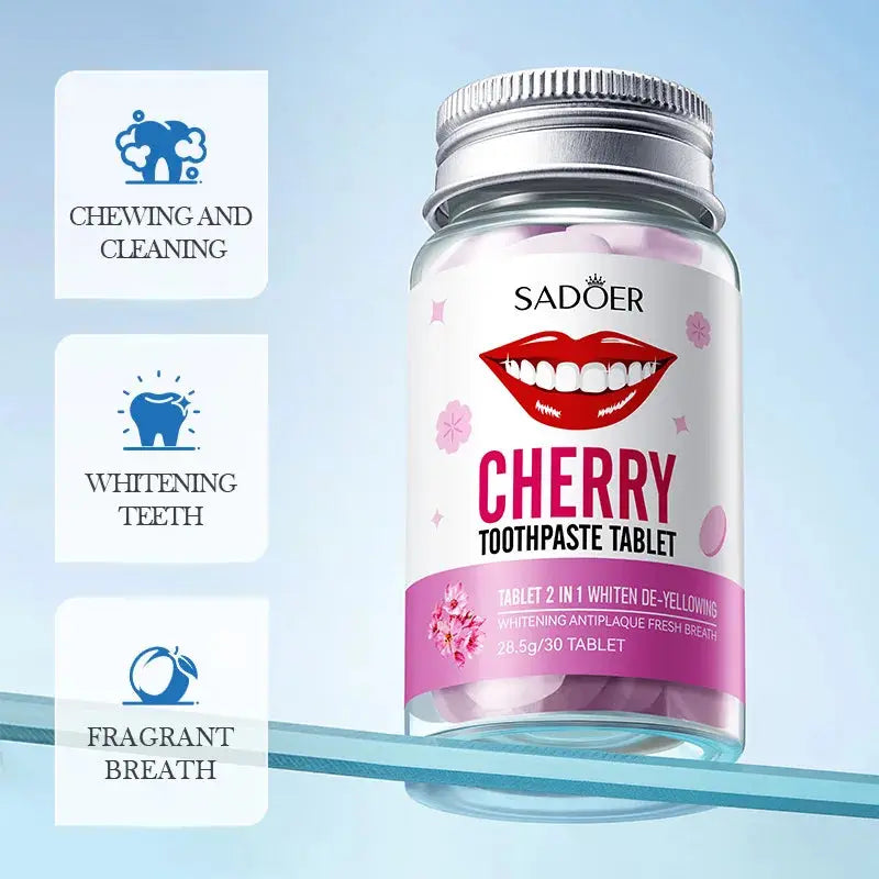 Sakura Flavor Solid Toothpaste Tablets Healthier Teeth Gums Teeth Whitening Remove Smoke Stains Fresher Breath Oral Care - Nova Trendz
