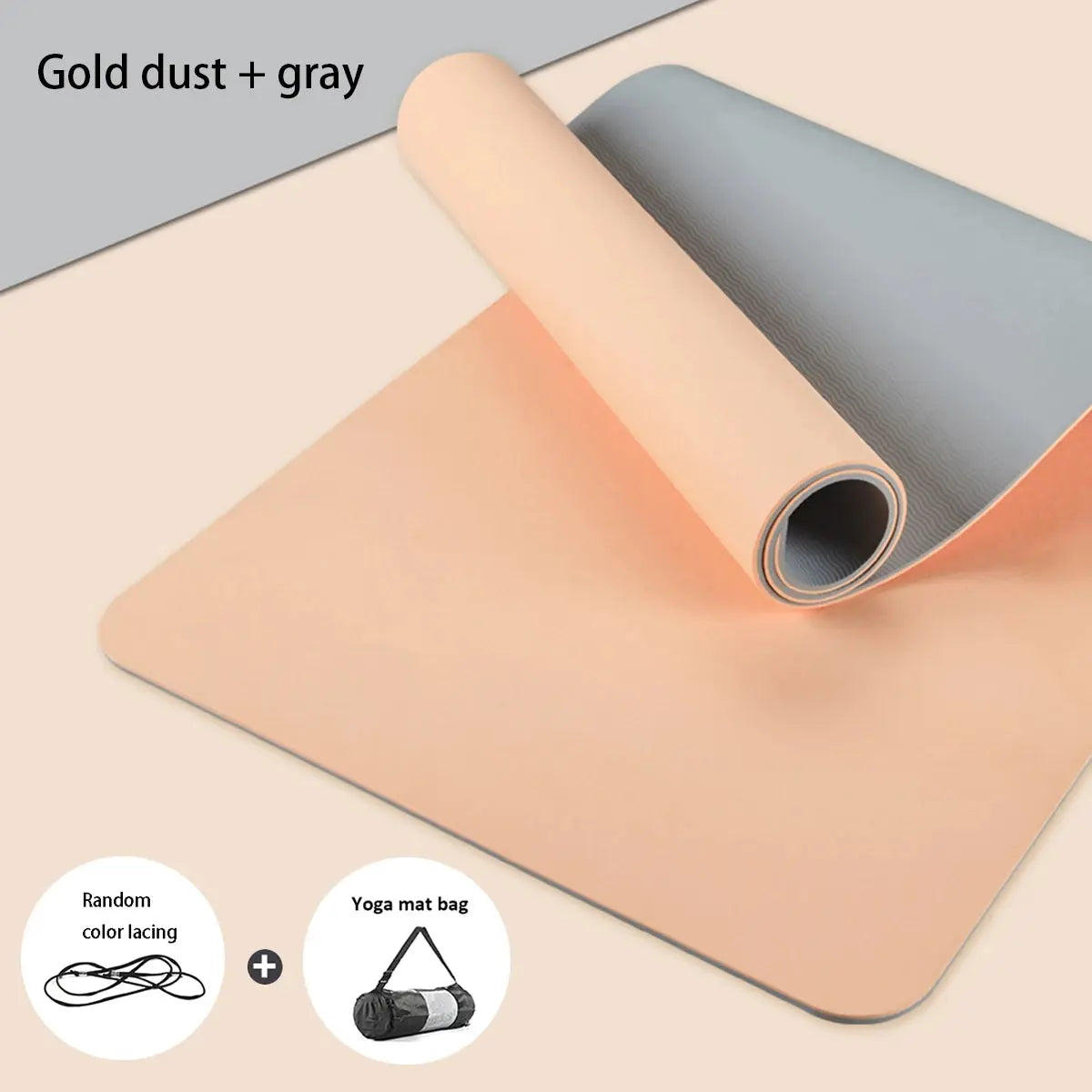 Yoga Mat,Double-Sided Non Slip Eco Friendly Fitness Exercise Mat with Strap TPE YogaMats for Women Men,for Yoga,Pilates,Exercise Nova Trendz