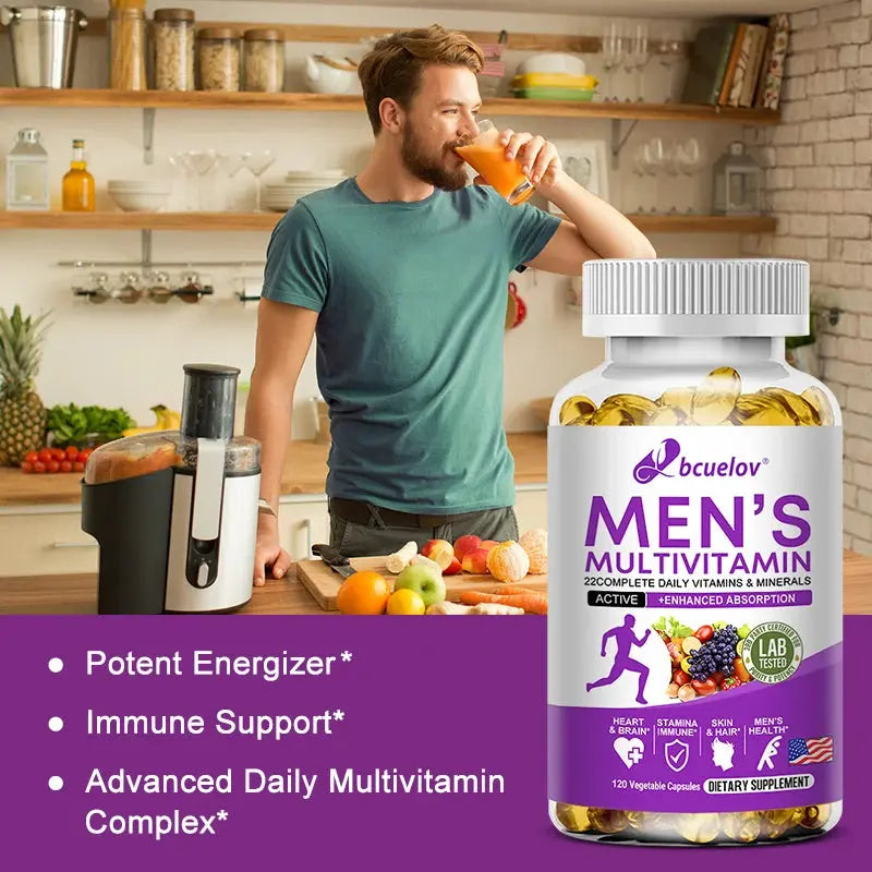 Men's Daily Multivitamin - 22 Vitamins & Minerals, Dietary Supplement for Immunity, Energy, Digestion, Skin, and Overall Health Nova Trendz