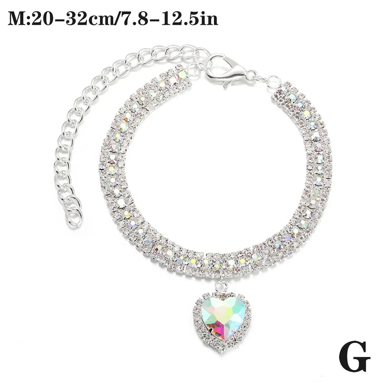 Dog Cat Rhinestone Diamante Collar Necklace Puppy Crystal Bling Pet Accessories For Puppy Kitten Crystal Pendant Diamond Collars Nova Trendz