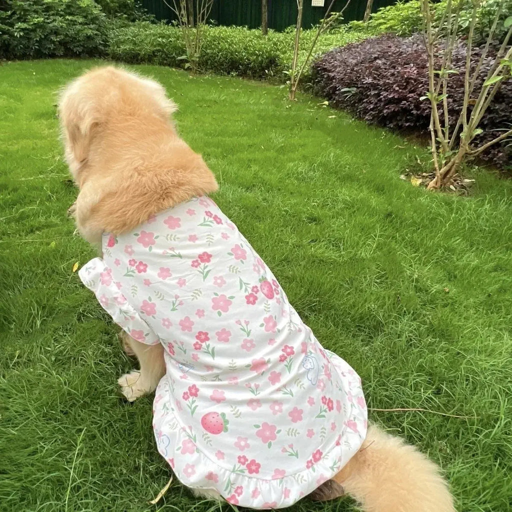 Summer Large Dog Cooling Clothes Cute Pet Dog Princess Dresses Medium Big Dogs Summer Vest Labrador Golden Retrievers Clothes Nova Trendz