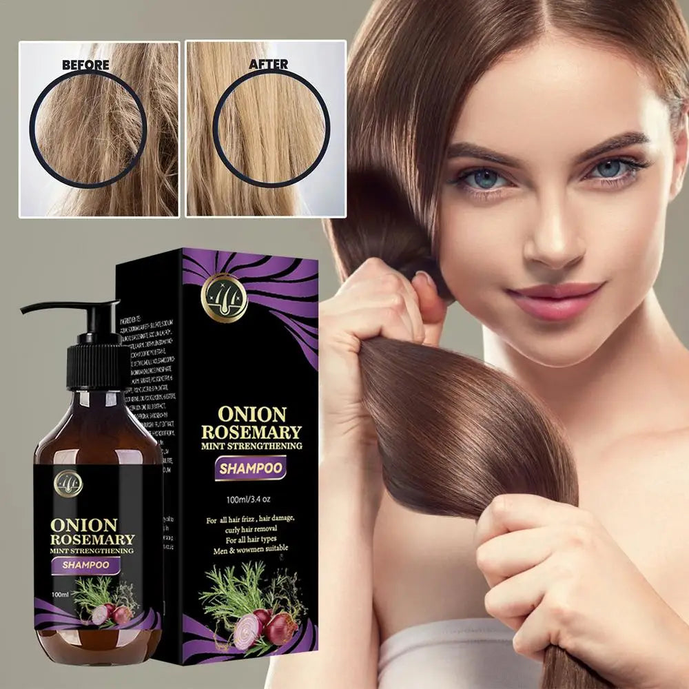 Volumizing Rosemary Onion Shampoo for Hair Care Rosemary & Onion Shampoo for Thickening and Deep Cleansing - Nova Trendz