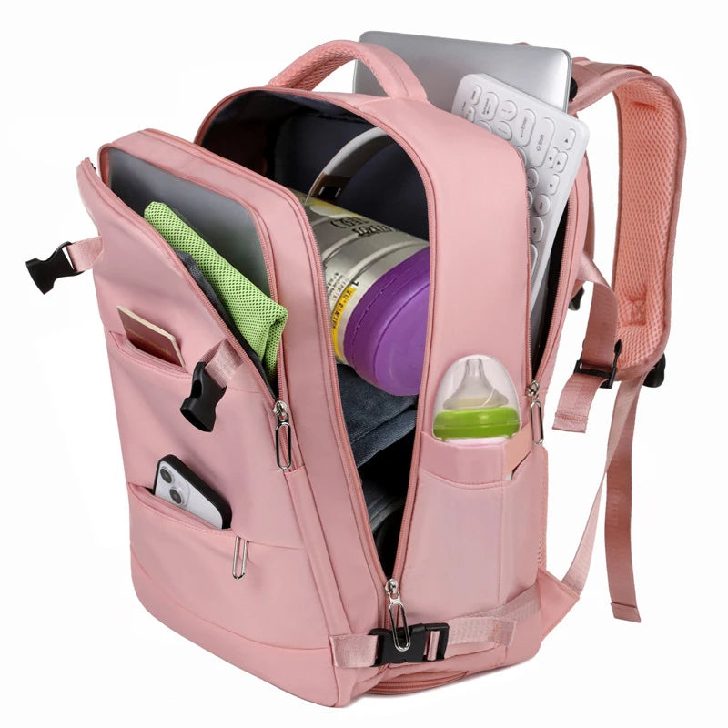 Mummy Bag Nappy Backpack Large Capacity Multifunction Cabin Bag with Shoe Storage Multilayer Separation Waterproof Diaper Bags