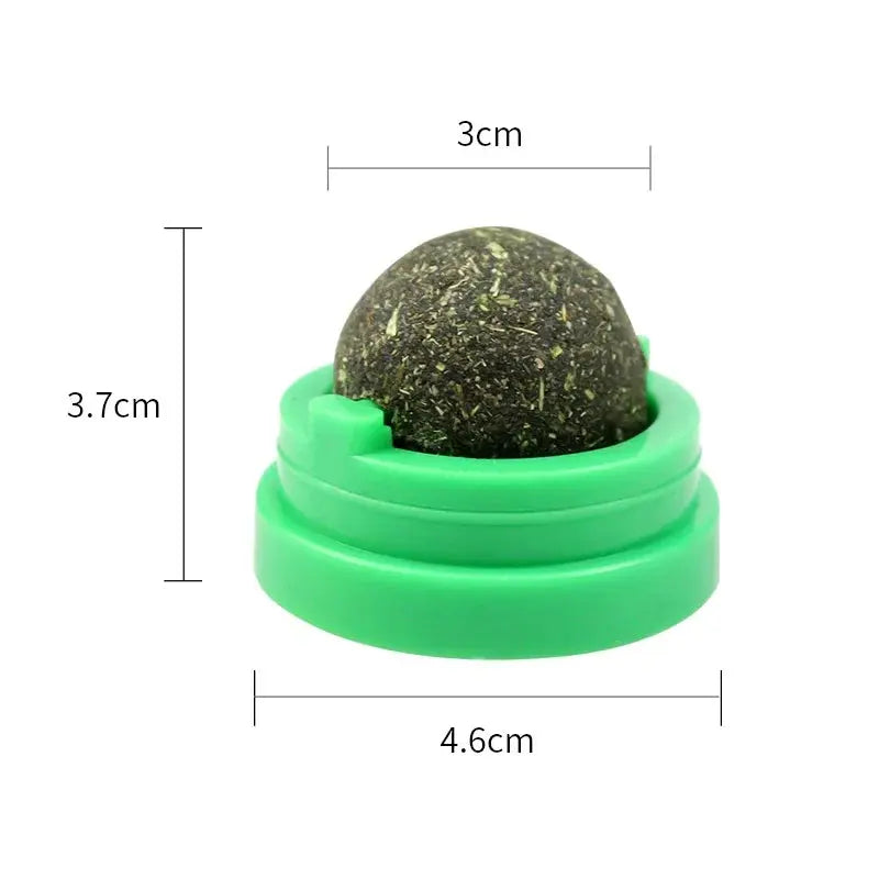 Natural Catnip Cat Wall Stick-on Ball Toy Scratchers Treats Healthy Natural Removes Balls to Promote Digestion Cat Grass Snack - Nova Trendz