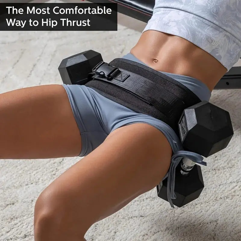 Weight-bearing Belt Weighted Waist Trainer Belt - Adjustable Resistance Ergonomic Design Workout Hip Thrust Hip Training Belt Nova Trendz